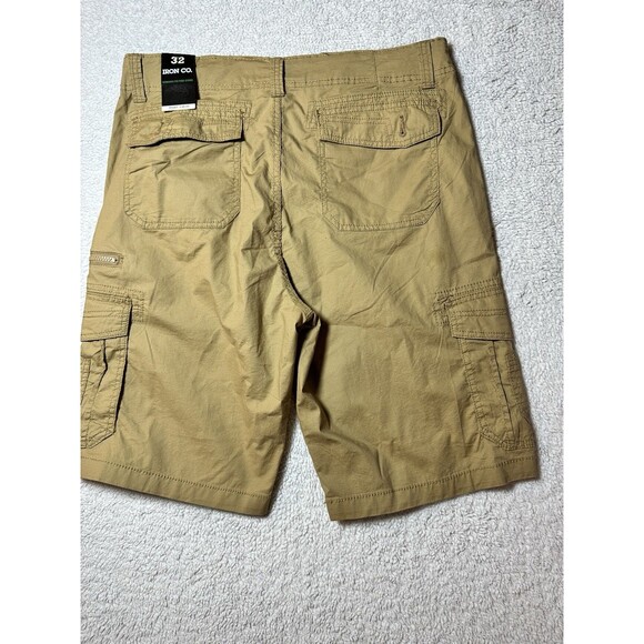 Iron Co Men's Multi Pocket Cargo Shorts Size 32 Beige - Picture 9 of 14